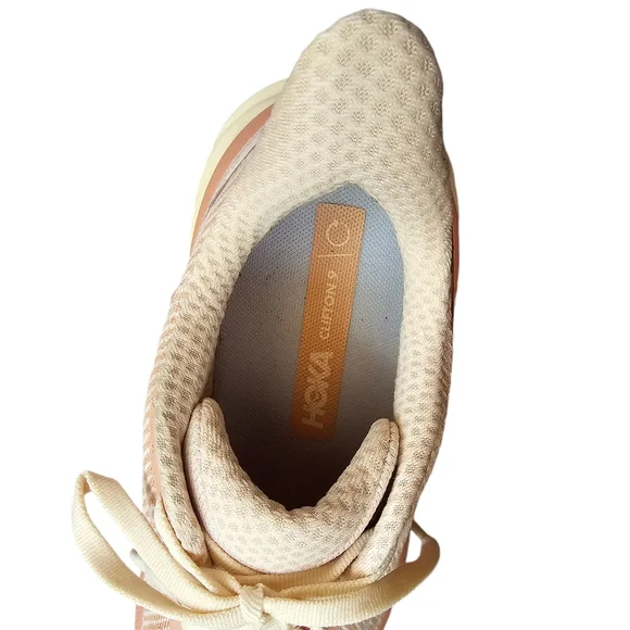 Hoka Clifton 9 Size 8 Women Run Walk Sneaker Pink Sandstone Cream - Picture 7 of 9